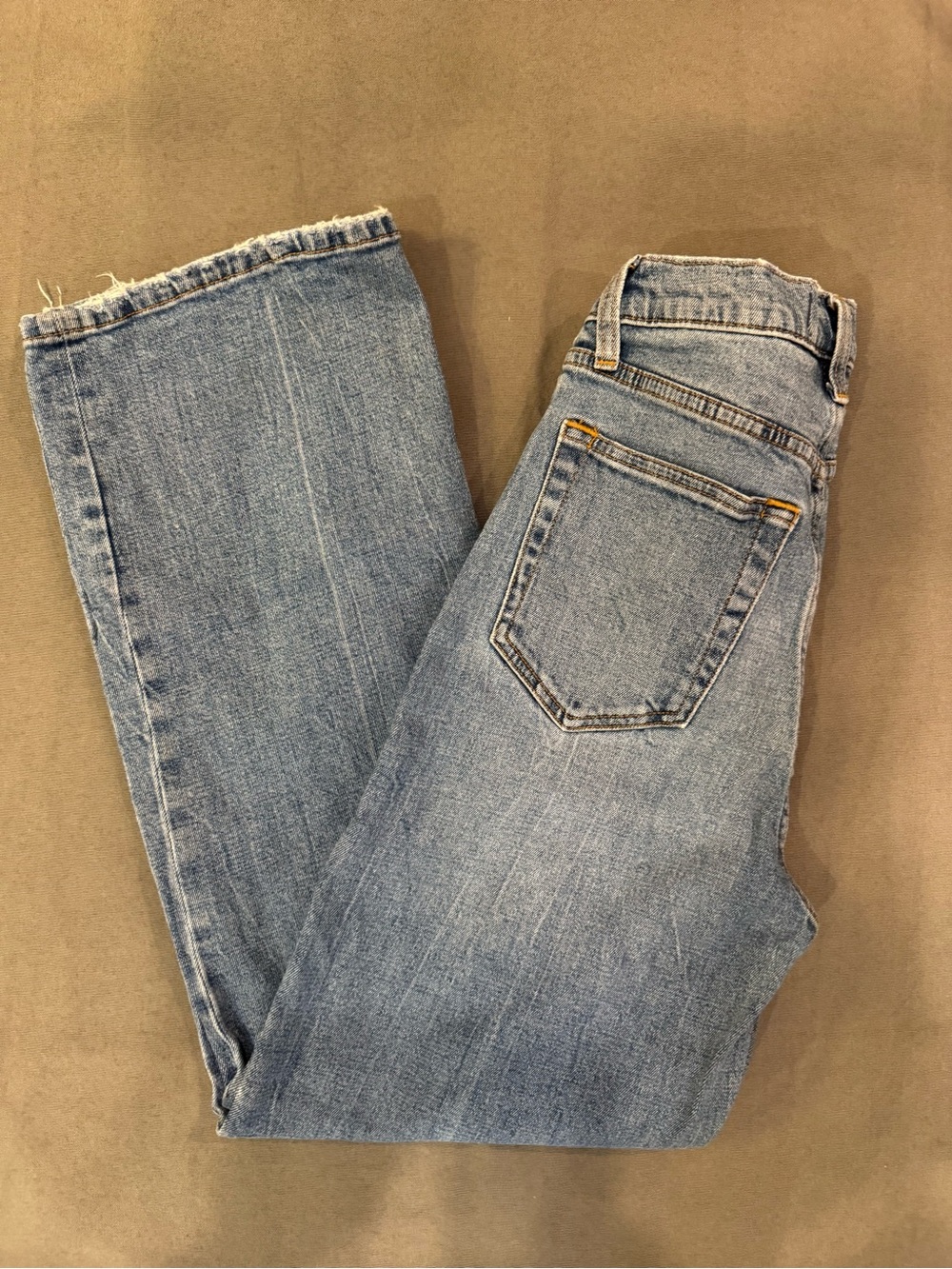 Abercrombie & Fitch Women's The Crop Wide Leg Jean Size 26/2L Ultra High Rise